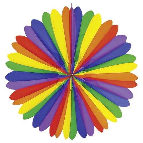 Deco Woerner Papierfächer bunt 60 cm, schwer entflammbar B1 von Deco Woerner