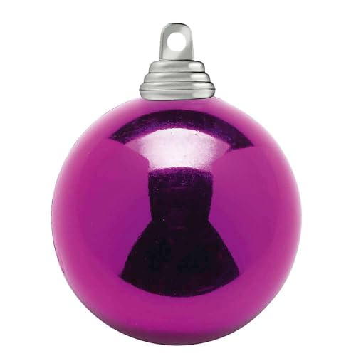Deco Woerner Pinke, glänzende Weihnachtskugeln aus schwer entflammbarem Kunststoff, 10 cm Ø - 6 Stück von Deco Woerner
