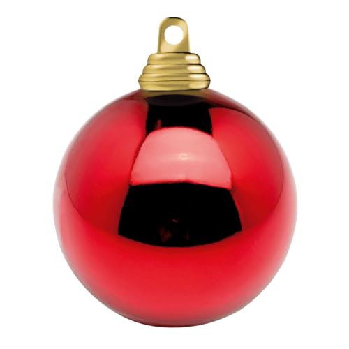 Weihnachtskugeln rot glänzend schwer entflammbarem 8 cm, 12 Stück von Deco Woerner