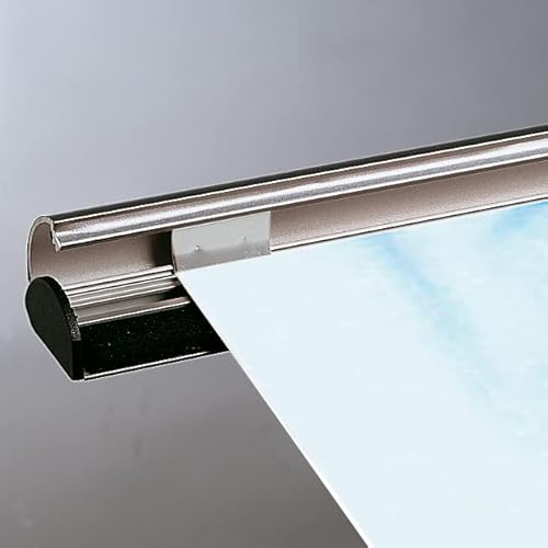 Deco Woerner Silberne Klemmleisten-Set Halter für Banner Aluprofil 60 cm Gummileiste perfekten Halt mit Schnappfunktion von Deco Woerner