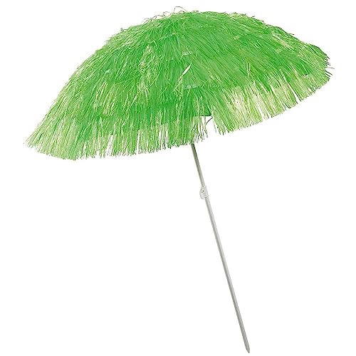 Deco Woerner Sonnenschirm Hawaii-Schirm Strandschirm Beach Stranddeko Bastschirm grün 140cm Ø von Deco Woerner