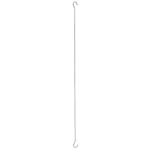 Deco Woerner Stabile Edelstahl Doppel-Haken, silber, 25 Stück, 75 cm lang x 17 mm Hakenköpfe Metall-Haken, Profi-Metall-Haken von Deco Woerner