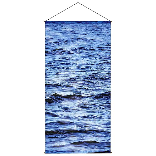 Deco Woerner Textilbanner 'Wasser' 1 x 2 m inkl. Aufhängung UV-beständig schwer entflammbar von Deco Woerner