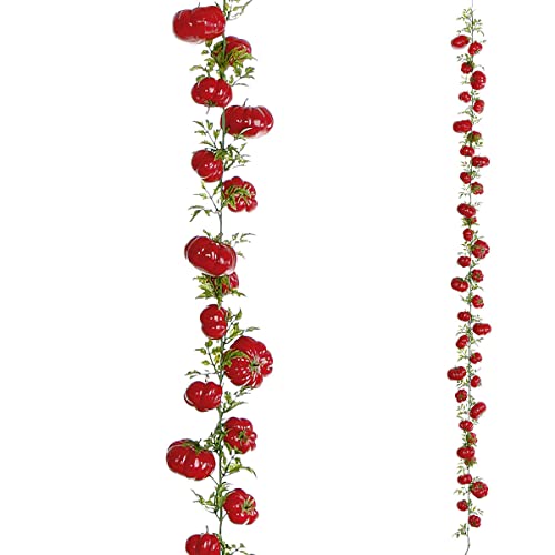 Deco Woerner Tomaten-Ranke Lebensmittelattrappe Fakefood Tomaten-Ranke Tomatenranke 200cm rot von Deco Woerner