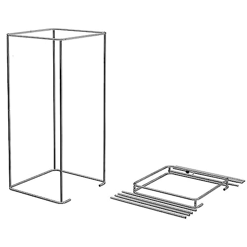 Deco Woerner Tragbare, freistehende verchromte Umkleidekabine Silber 90 x 200 cm Outdoor-Dusch-Umrandung Gartendusche Strand-Umkleide von Deco Woerner