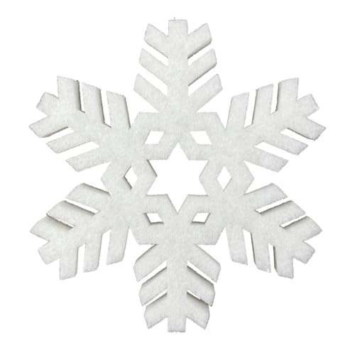 Deco Woerner Watte Schneeflocken Aufsteller Winterdeko Schneeflocken Display 60 cm Ø 1 Stück weiß von Deco Woerner