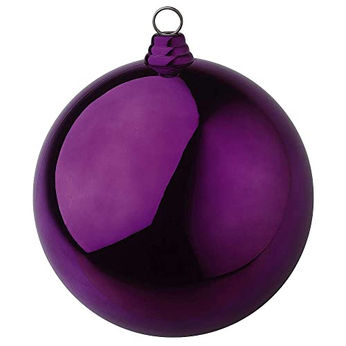 Deco Woerner Weihnachtskugel Christbaumhänger Lila schwer entflammbar glänzend 20cmØ Baumdeko von Deco Woerner