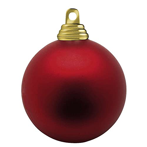 Rote Weihnachtskugeln Christbaumhänger schwer entflammbar B1 matt 15 cm Ø 3 Stück Baumschmuck von Deco Woerner