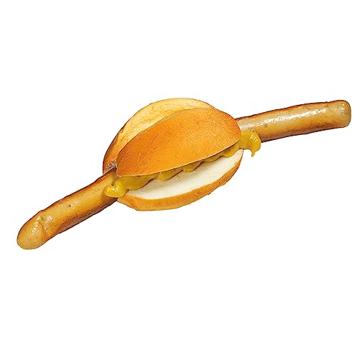 Deko Bratwurst im Brötchen Lebensmittel-Attrappe braun 9 x 27 cm Dekoration von Deco Woerner