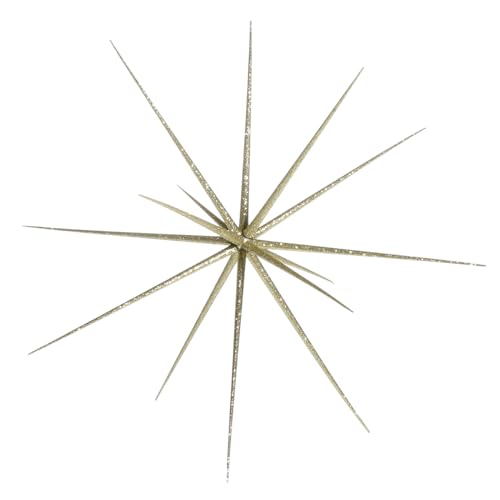 Deko Glitzer Sputnik-Stern Steck-Stern 40 cm Ø Gold Weihnachts-Dekoration Tischdeko von Deco Woerner