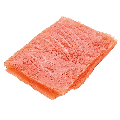 Deko-Lachs-Filet 8,6 x 6,5 cm 1 Stück Dekorationsbedarf Naturgetreue Lebensmittel Attrappe - Künstliche Lachsscheibe- Food Dummy Plastikessen - Dekoration von Deco Woerner