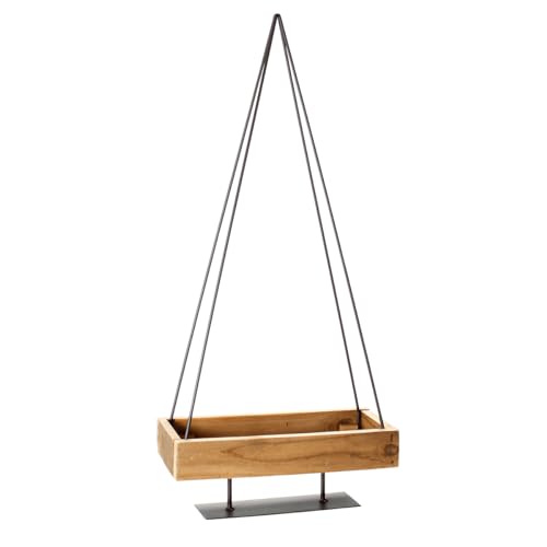 Deko Obelisk Tanne Accessoire-Ständer Deko Ständer zum Dekorieren mit Holztablett & Holzpodest 15,5 x 35 x 78 cm (BxLxH) von Deco Woerner