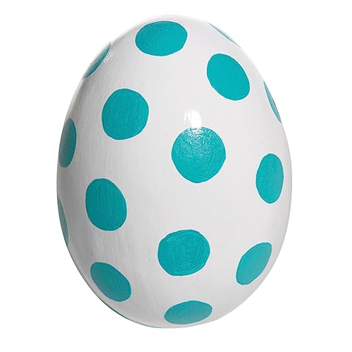 Deko-Osterei Dummy Dekoei Fake-Ei Osterdeko weiß gepunktet 18 cm Dekoration von Deco Woerner