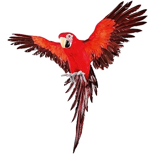 Deko-Papagei Dekovogel Deko-Figur Schaufensterdeko Papagei rot 62 x 72 x 62 cm von Deco Woerner
