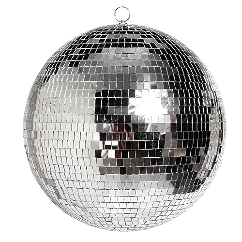 Deko-Spiegelkugel Diskokugel Party-Spiegelkugel Silber 40 cm Ø mit Aufhängung von Deco Woerner