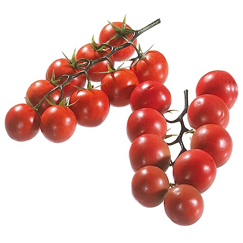 Fake Cherrytomaten-Set Lebensmittel-Attrappe Deko-Tomate rot 20 cm Dekoration von Deco Woerner