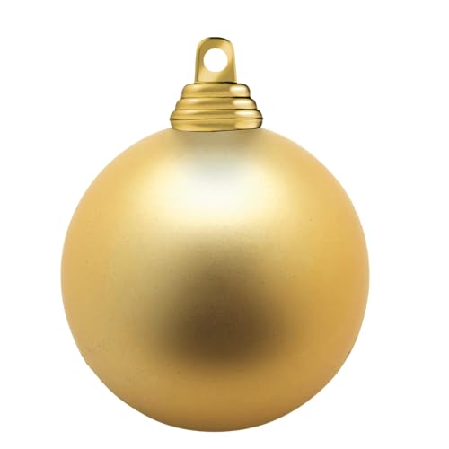 Goldene, Matte Weihnachtskugeln aus schwer entflammbarem Kunststoff, 8 cm Ø - 12 Stück von Deco Woerner