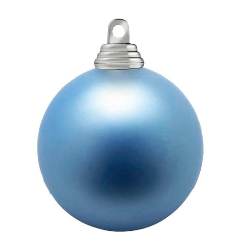 Deco Woerner Jeansblaue, Matte Weihnachtskugel aus schwer entflammbarem Kunststoff, 20 cm Ø - per Stück von Deco Woerner