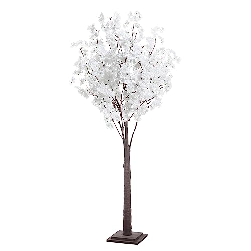 Kirschblüten-Kunstbaum 160 cm hoch weiß mit Standplatte Frühlingsdekoration Deko von Deco Woerner