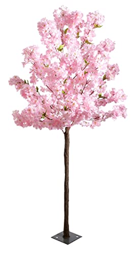 Kirschblüten-Kunstbaum 180 cm hoch rosa mit Standplatte Frühlingsdekoration Deko von Deco Woerner