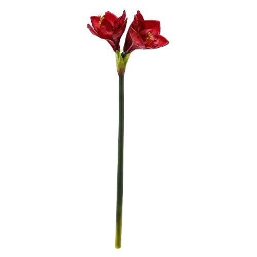 Künstliche Amaryllis Deko-Amaryllis Dekoblumen Textilblumen rot 70 cm von Deco Woerner