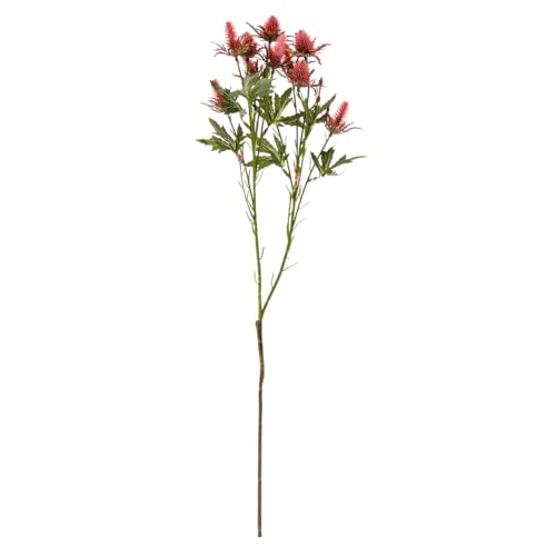 Künstliche Deko Distel 68 cm rot Kunstblume Textilblume Deko-Distel Distel-Dekoration von Deco Woerner