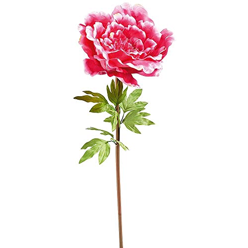 Künstliche Pfingstrose riesige Deko-Pfingstrose Kunstblume Deko-Einzelblume Pink 128 cm von Deco Woerner