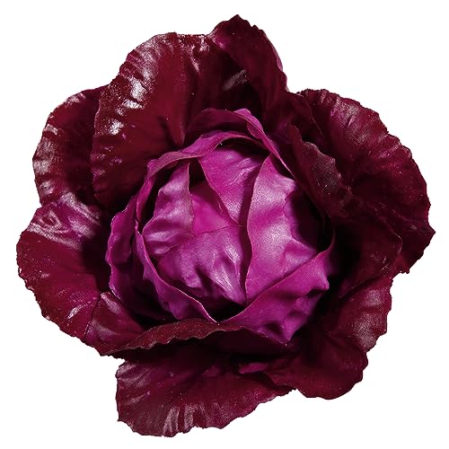 Lebensmittel-Attrappe Rotkohl 13 cm Ø Fake Rotkohl Naturgetreues Deko Rokohl-Imitat Food Dummy von Deco Woerner