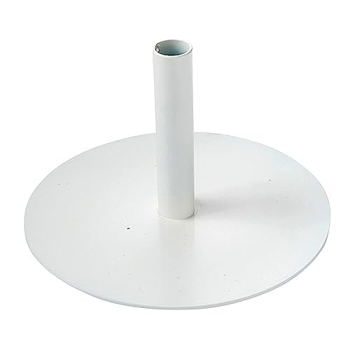 Metallständer Deko Metall Ständer Standplatte weiß 25 cm Ø mit Einer Aufnahme von Deco Woerner