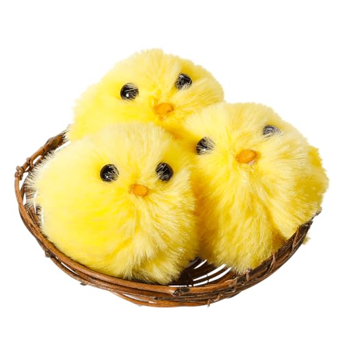 Osterdeko Deko-Nest Dekoküken Deko Küken im Nest 3 Stück 10 cm Ø Osterdeko von Deco Woerner