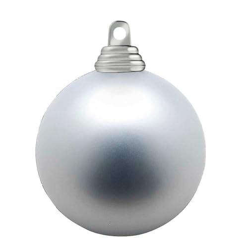 Deco Woerner Silberne, Matte Weihnachtskugeln aus schwer entflammbarem Kunststoff, 8 cm Ø - 12 Stück von Deco Woerner