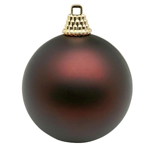 Weihnachtskugel braun matt, 8cm-12 Stück von Deco Woerner