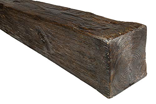 DECO WOOD Deckenbalken ED104 aus Polyurethane, 2m Länge, PU Balken Holzoptik (dunkelbraun - 17x19cm) Verzierung Lampe Kabelkanal Scheinbalken von Deco Wood