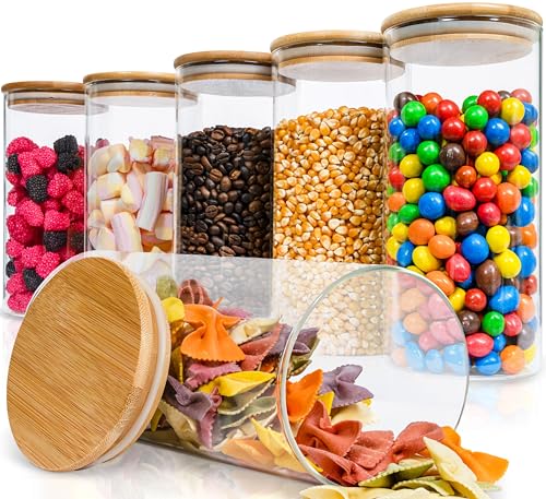 Deco haus® Vorratsgläser mit Deckel 6er Set [+ETIKETTEN] - Für Müsli, Cornflakes, Zucker, Mehl - Vorratsdosen Glas mit Deckel luftdicht - Vorratsglas Aufbewahrungsglas - Aufbewahrungsbox Küche von Deco haus