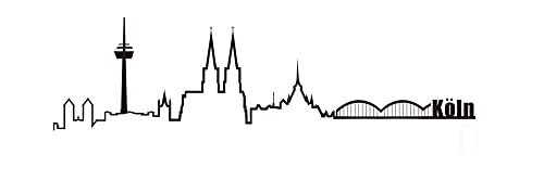 Aufkleber Köln Skyline 7 Größen und 30 Farben zur Wahl M2, Wandtattoo, Autoaufkleber von Deco-idea