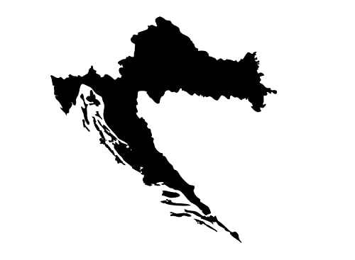 Aufkleber Kroatien 7 Größen und 30 Farben zur Wahl (ca.15 * 15 cm, 070 Schwarz) von Deco-idea