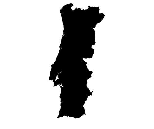 Aufkleber Portugal 8 Größen und 30 Farben zur Wahl A023, Wandtattoo, Autoaufkleber (ca. 8 * 4 cm, 070 Schwarz) von Deco-idea