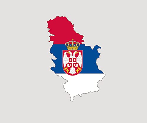 Aufkleber Serbien 7 Größen zur Wahl, A012, Autoaufkleber, Wandtattoo (ca. 15 * 9 cm) von Deco-idea