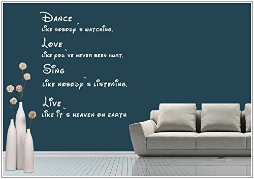 Deco-idea WandTattoo WandSpruch Spruch Zitat Dance Like Nobody´s Watching... wzt56(073 dunkelgrau, set1:ca. 37 x 30 cm) von Deco-idea