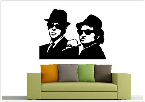 Deco-idea Wandtattoo wandaufkleber wandsticker Photo Porträt Blues Brothers wph022(Printed Sticker,ca.15 x 6cm) von Deco-idea