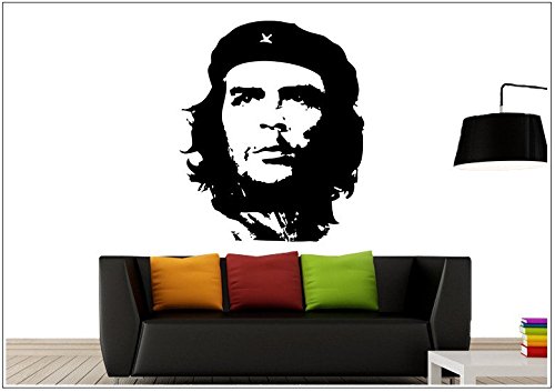 Deco-idea Wandtattoo wandaufkleber wandsticker Photo Porträt Che Guevara wph019(031 rot, set1:ca. 30 x 36 cm) von Deco-idea