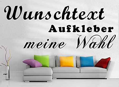 Wandtattoo Aufkleber Wunschtext selbst gestalten, online Vorschau, Beschriftung, Namen, Zahlen, Schriftzug (ab 10 cm Länge) von Deco-idea