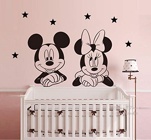 Mickey Maus Minnie Mouse Sterne Disney Wandaufkleber Wandgemälde Art Deco Wohnkultur Wandkunst Dekoration Abziehbilder Babyzimmer von Deco-online