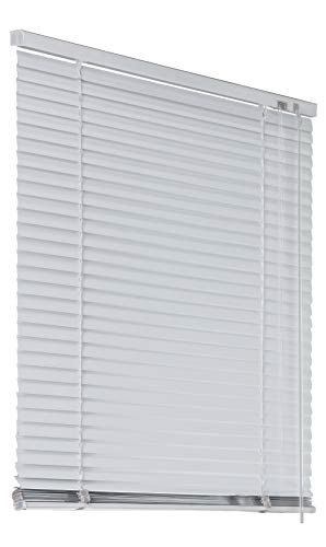 Deco4Me Alu Jalousie mit Bohren für Wand- & Deckenmontage (Weiß, 60 x 130 cm) - Fenster Rollo mit Aluminium-Lamellen 25 mm breit - Venetian Blinds, Jalousetten, Lamellenjalousie, Lamellenrollo von Deco4Me