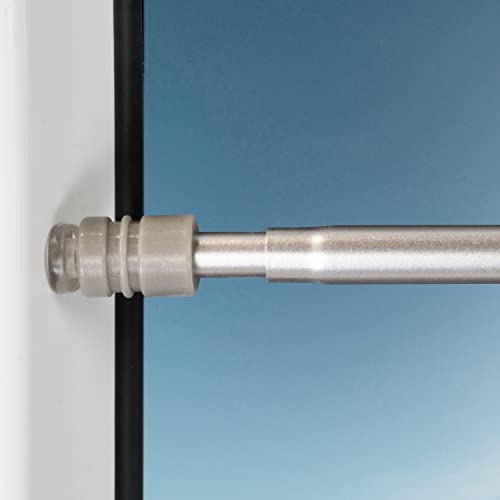 Deco4Me Gardinenstange zum Klemmen (Silber, 60-90 cm - 1 Stück) ausziehbare Klemmstange für Gardinen & Scheibengardinen - einfache Montage am Fensterrahmen, ohne Bohren & Kleben - max. Tragkraft 2 kg von Deco4Me