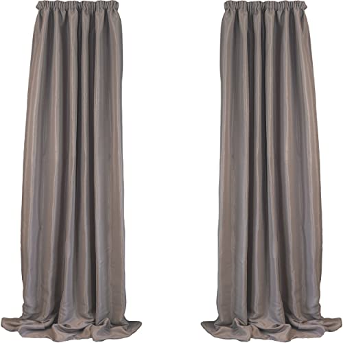Verdunklungsvorhänge Kräuselband 2er Set, Warmgrau, 140 x 245 cm - Thermo Gardinen isolierend & blickdicht - Thermovorhang Kälteschutz, Blackout Vorhang schalldämmend, Wärmeschutzvorhang Haustür Verdunklungsvorhänge Kräuselband 2er Set, Warmgrau, 140 x 245 cm - Thermo Gardinen isolierend & blickdicht - Thermovorhang Kälteschutz, Blackout Vorhang schalldämmend, Wärmeschutzvorhang Haustür von Deco4Me