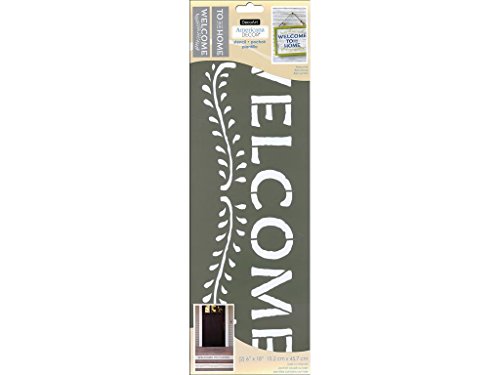 Deco Art Welcome Stencil Decoart Americana Deko-Schablone, 15,2 x 45,7 cm, Kunststoff, Keine, Extra Large, One Size Deco Art Welcome Stencil Decoart Americana Deko-Schablone, 15,2 x 45,7 cm, Kunststoff, Keine, Extra Large, One Size von DecoArt