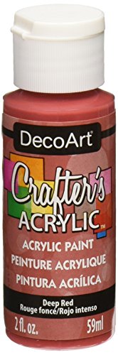 DecoArt Crafters Acrylic Allzweckfarbe, 59 ml, Deep Rot von DecoArt