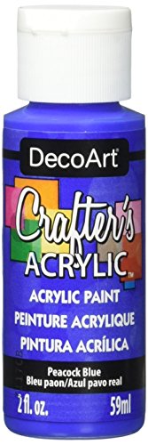 DecoArt Crafters Acrylic Allzweckfarbe, 59 ml, Peacock Blau von DecoArt