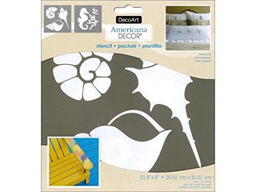 DecoArt decads-k.205 Decor Schablone, 8 x 8 Ocean Life Americana Decor 8 x 8 Ocean Life von DecoArt